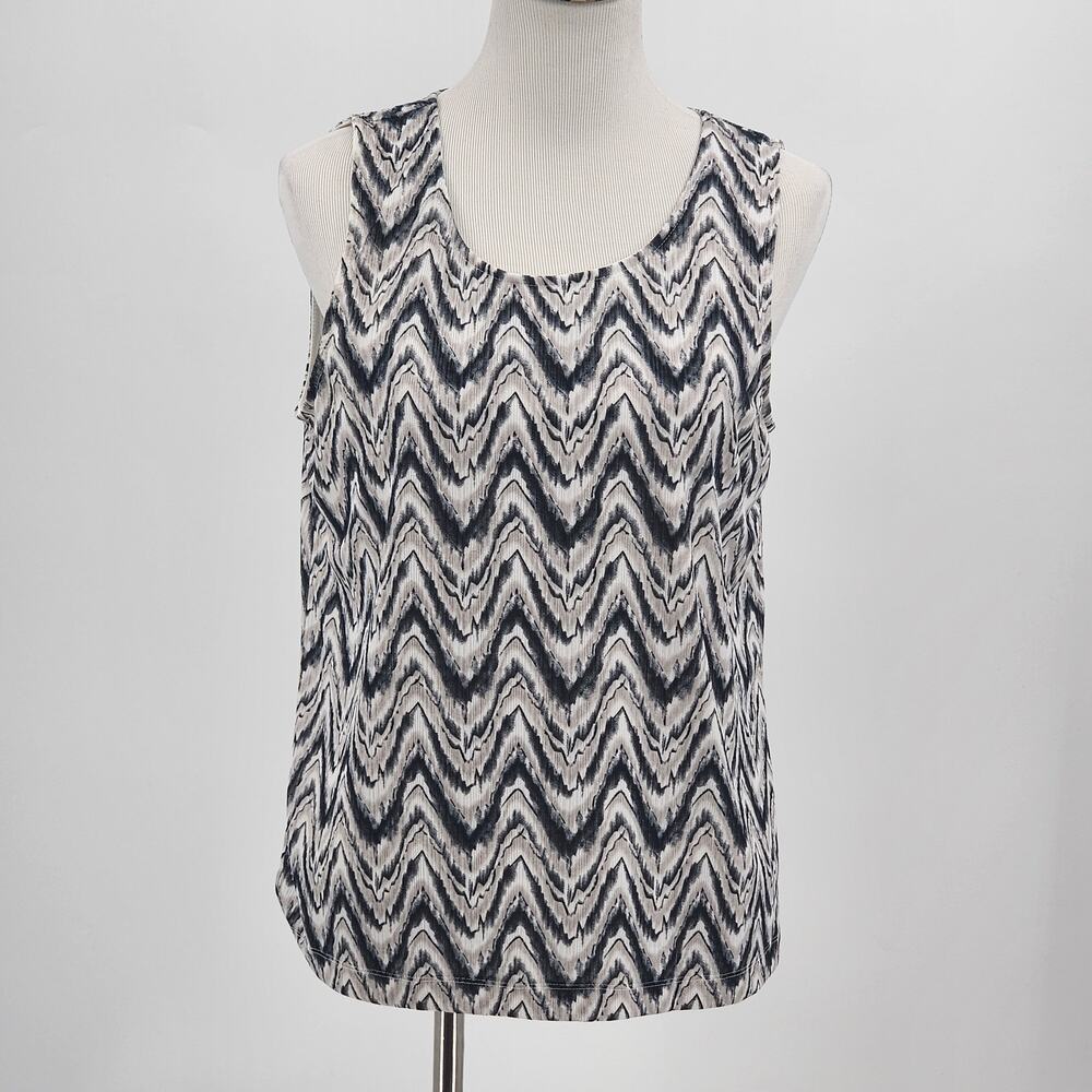 EasyWear by Chico's Chevron Pattern Lightweight Tank Chico's Sz 2 US Sz L Sz 12